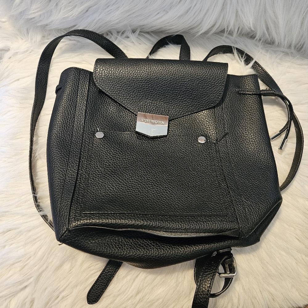 Steve Madden Faux Pebble Leather Mini Backpack